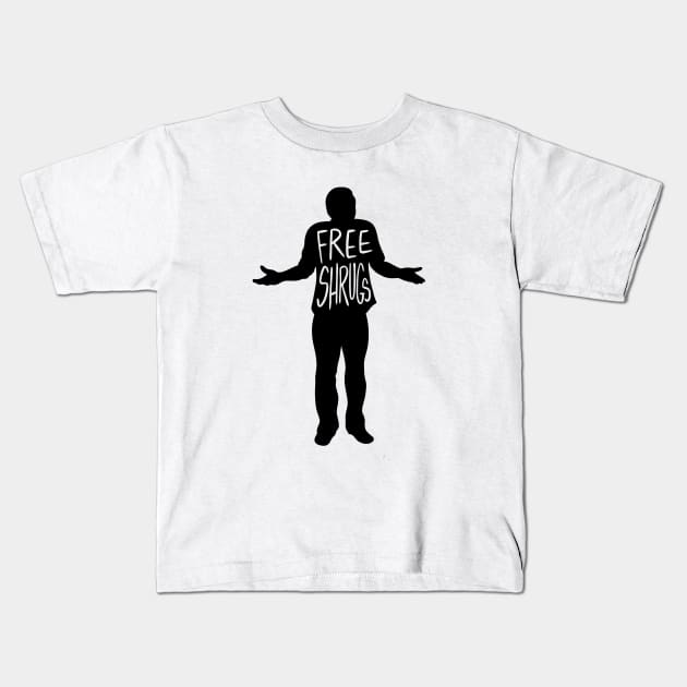 Free Shrugs Kids T-Shirt by Good Graphics 